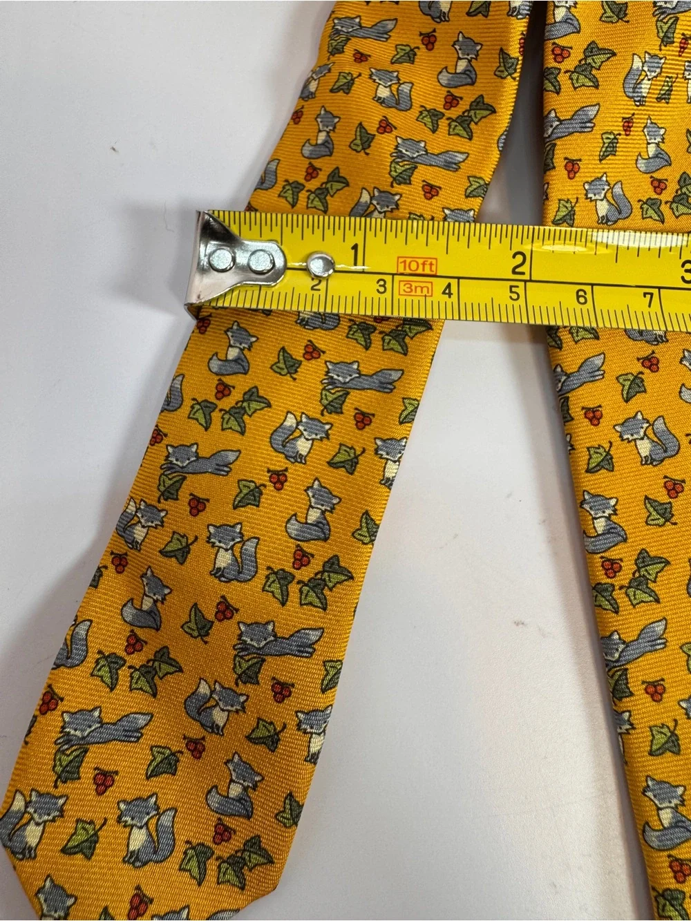 Holiday Fox Holly Brooks Brothers Christmas Mens Tie Necktie 100% silk